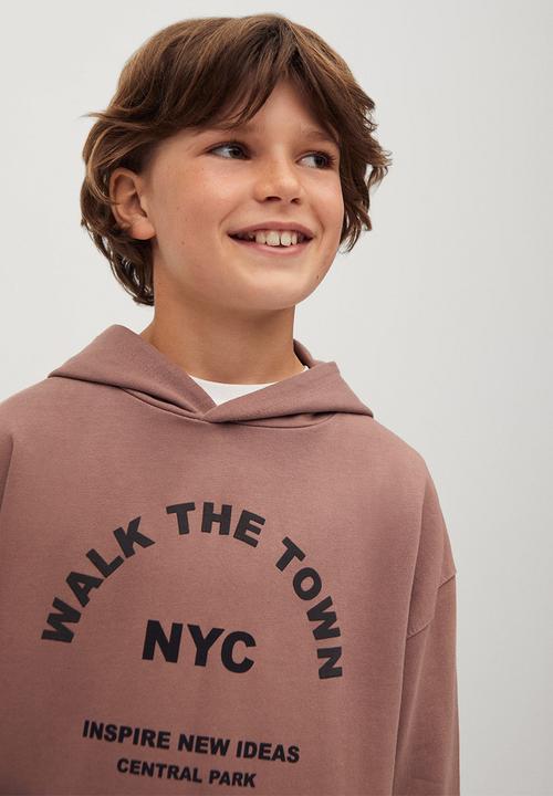MANGO - Sweatshirt town - dark red
