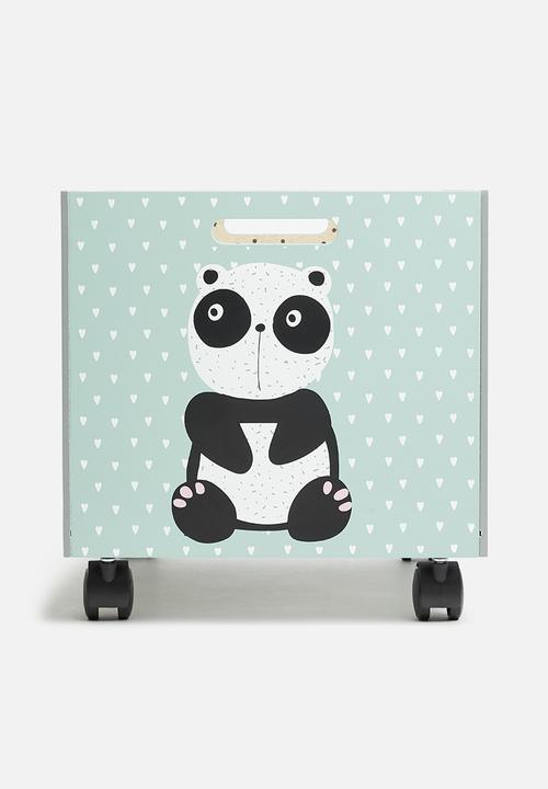 Storage Solutions - Panda wheely toy box - green
