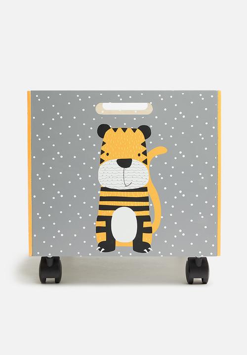 Storage Solutions - Lion wheely toy box - grey