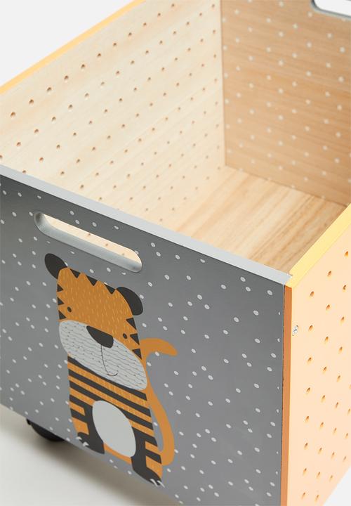 Storage Solutions - Lion wheely toy box - grey