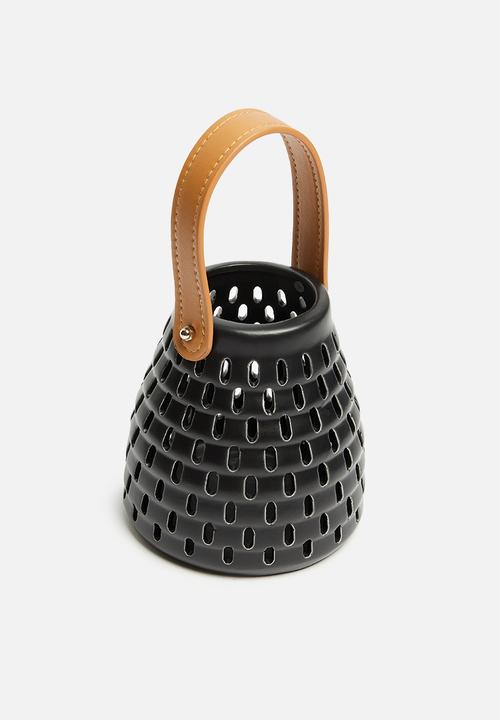 H&S - Ceramic lantern - black