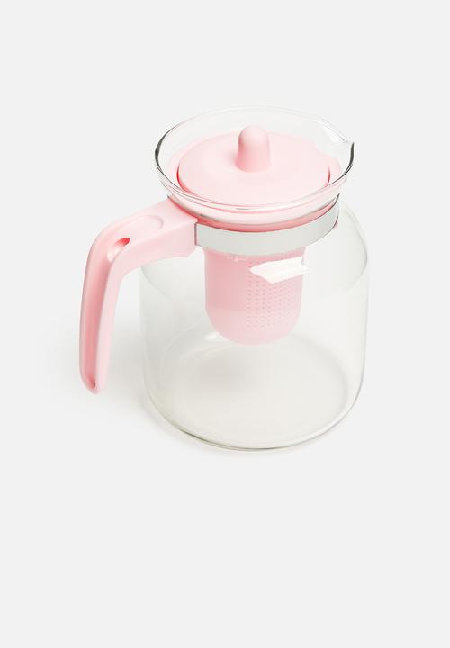Excellent Houseware - Glass teapot - pink