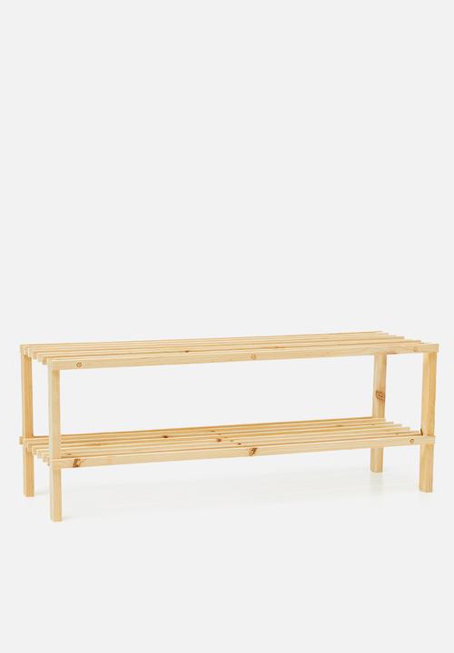 H&S - 2 layer shoe rack - natural