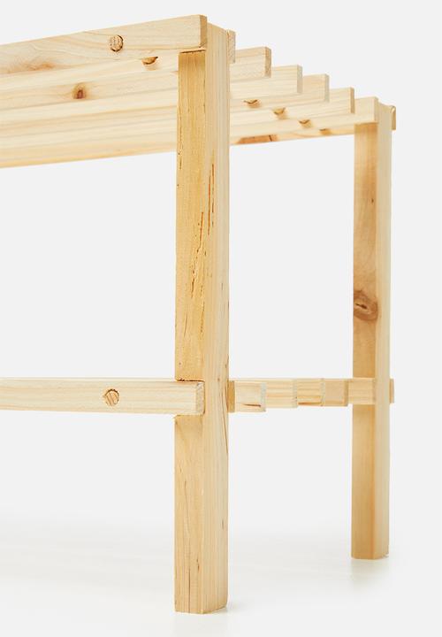 H&S - 2 layer shoe rack - natural