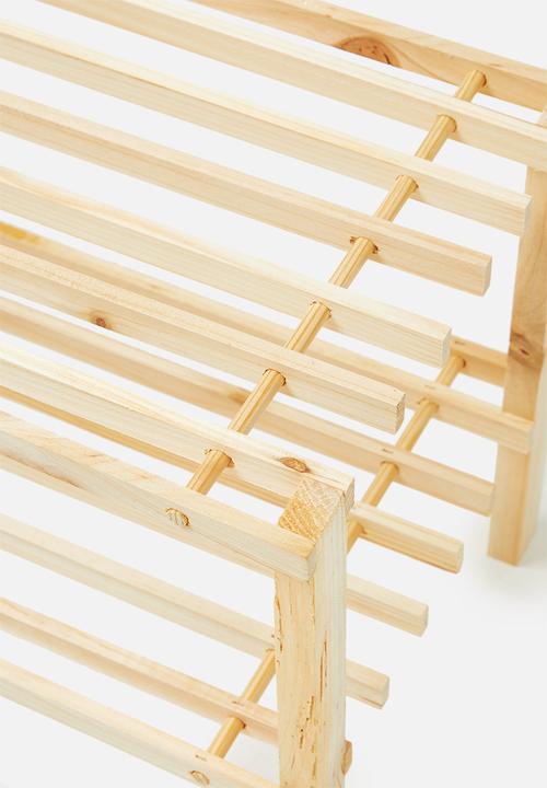 H&S - 2 layer shoe rack - natural