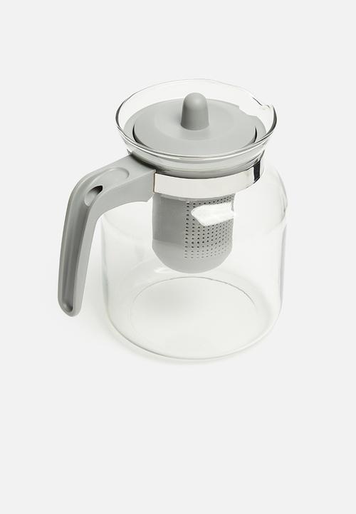 Excellent Houseware - Glass teapot - grey