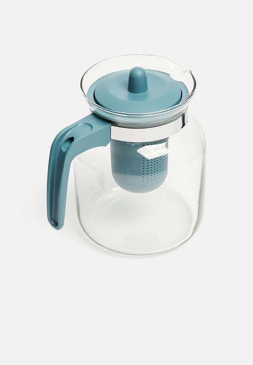 Excellent Houseware - Glass teapot - blue