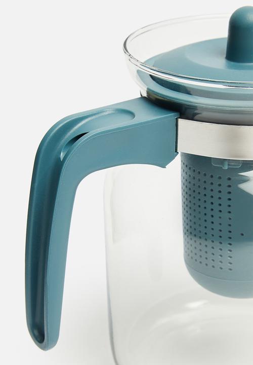 Excellent Houseware - Glass teapot - blue