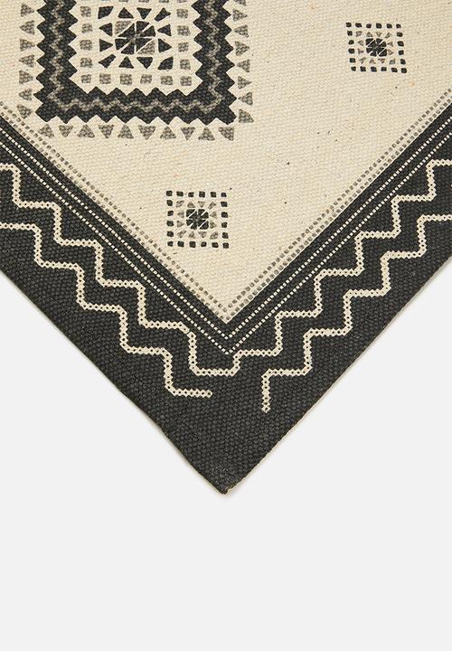 Bathroom Solutions - Cotton bath mat - natural & charcoal 