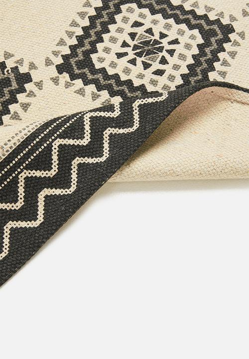 Bathroom Solutions - Cotton bath mat - natural & charcoal 