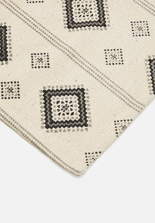Bathroom Solutions - Cotton bath mat - natural & charcoal