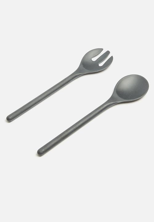 Excellent Houseware - Melamine Serving set - charcoal