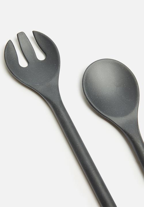 Excellent Houseware - Melamine Serving set - charcoal