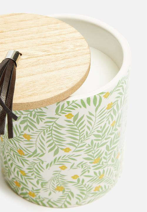 H&S - Ceramic candle - green