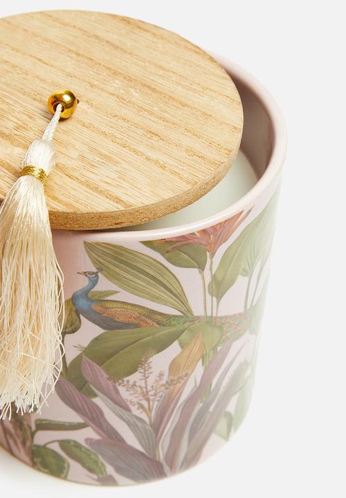 H&S - Tropical party tassel candle - pink