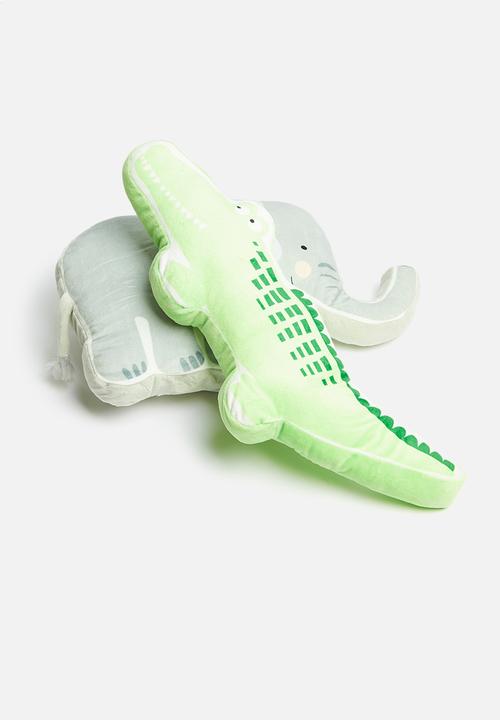H&S - Alligator cushion - green