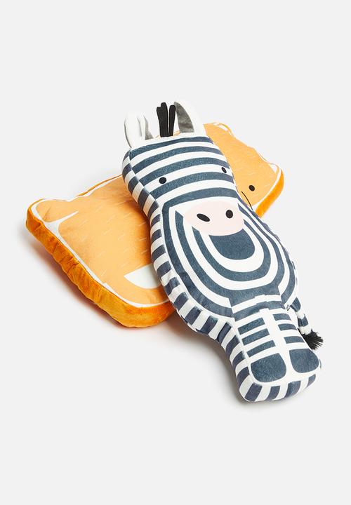 H&S - Zebra cushion - white