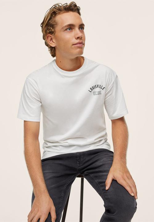 MANGO - T-shirt Thomas - white 