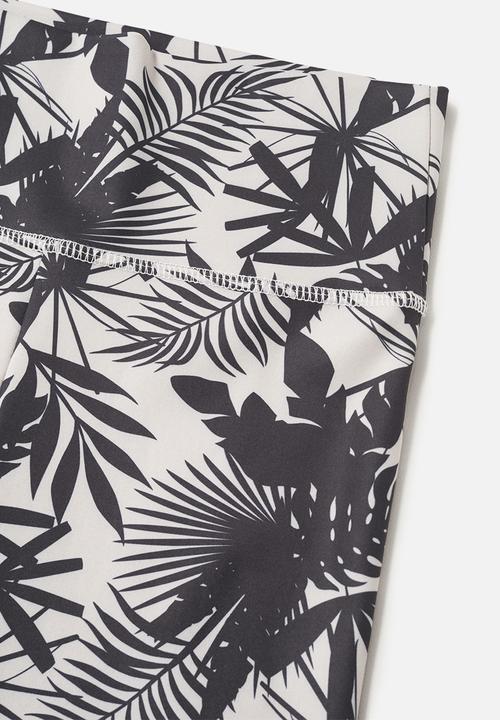 MANGO - Leggings savage - grey & white 