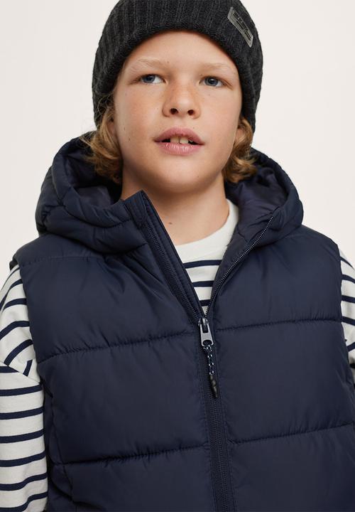 MANGO - Waistcoat amerv - navy