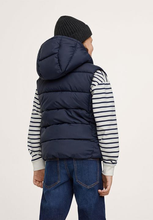 MANGO - Waistcoat amerv - navy