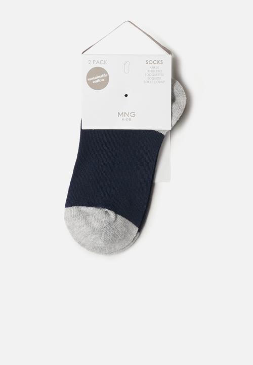 MANGO - Socks funny 2 pack - navy & grey 