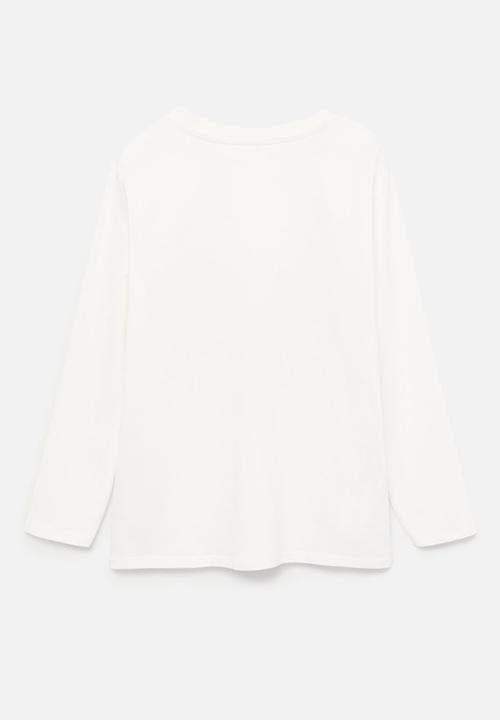 MANGO - T-shirt montana - white 
