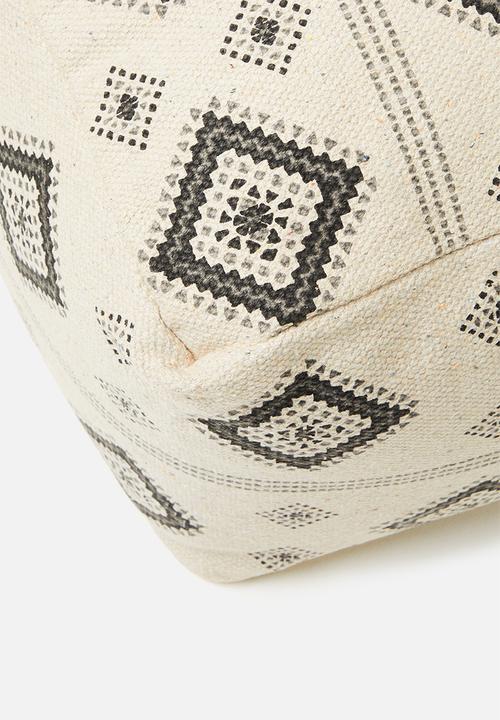 H&S - Maia ottoman - black & cream