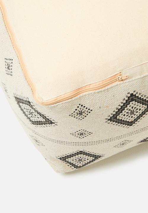 H&S - Maia ottoman - black & cream