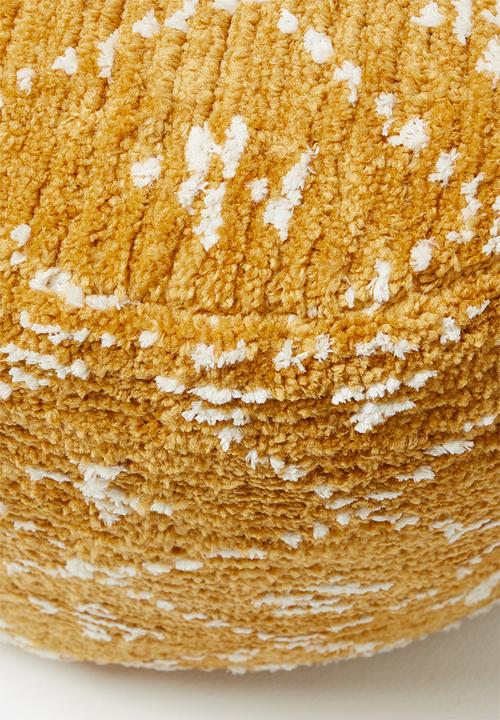 Sixth Floor - Symbol pouf - mustard