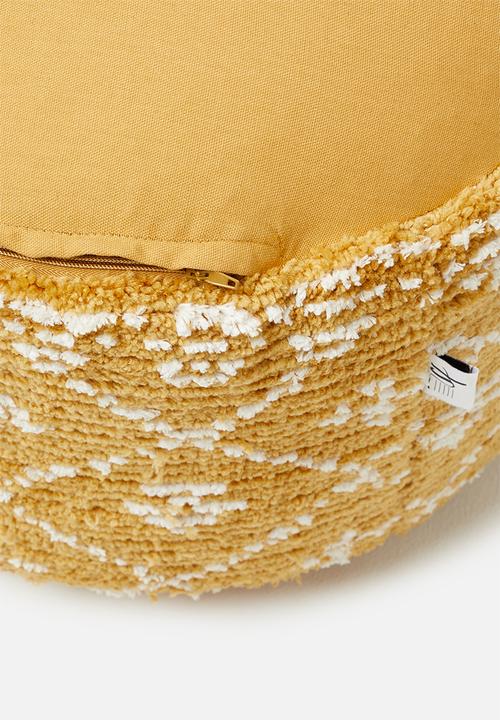 Sixth Floor - Symbol pouf - mustard
