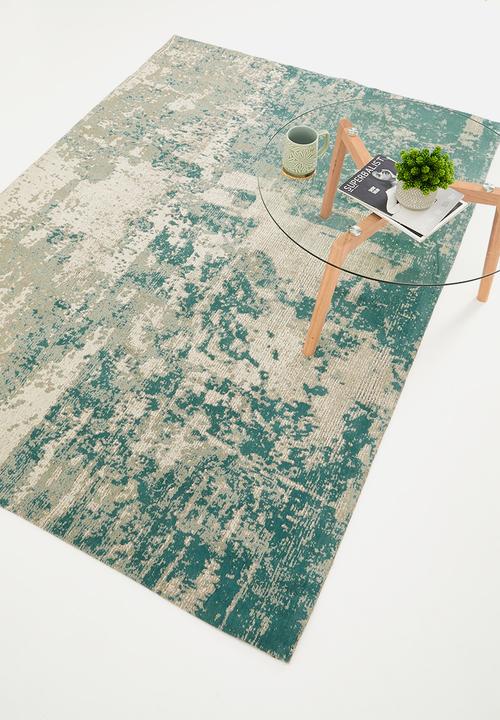 Sixth Floor - Water fade jacquard rug - blue