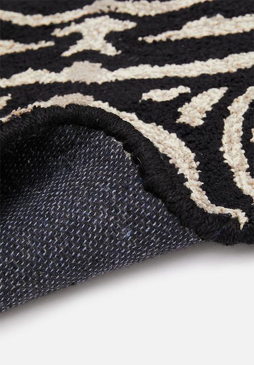 Sixth Floor - Zebra tufted rug - black & white