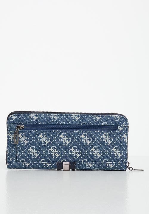 GUESS - Kasinta slg large zip around - blue
