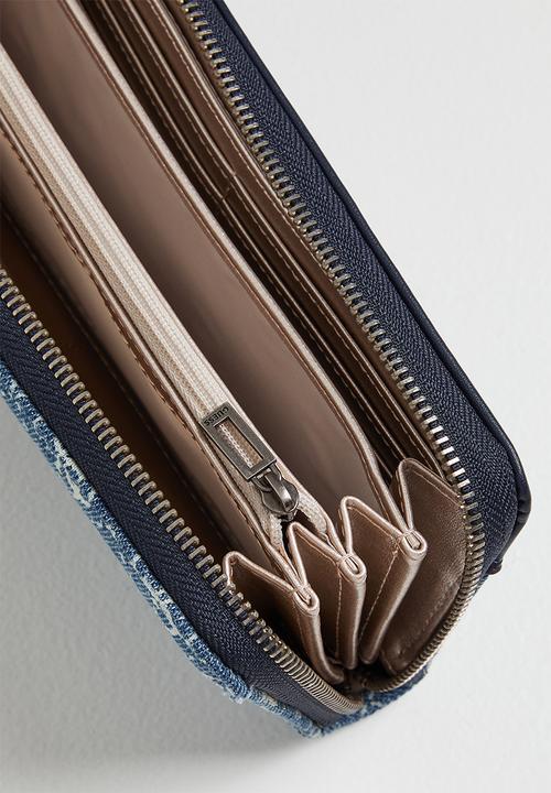 GUESS - Kasinta slg large zip around - blue