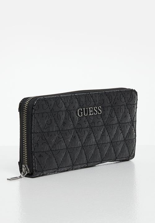 GUESS - Wessex slg large zip around - black