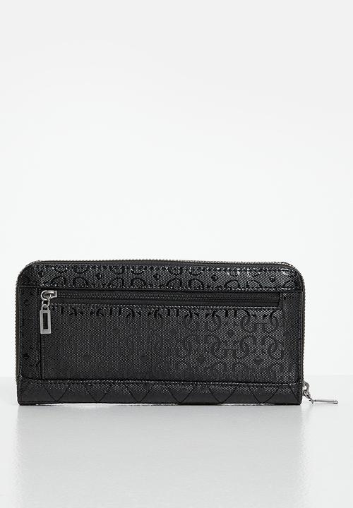 GUESS - Wessex slg large zip around - black