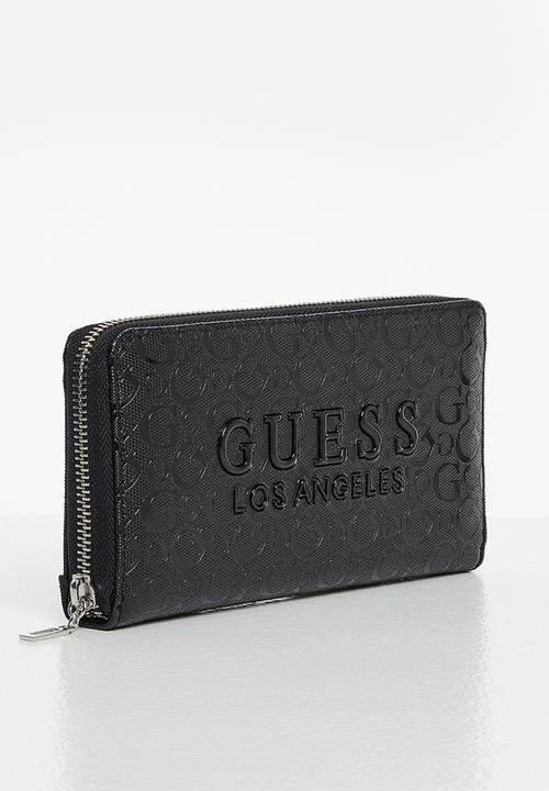 GUESS - Rodney slg medium zip around - black