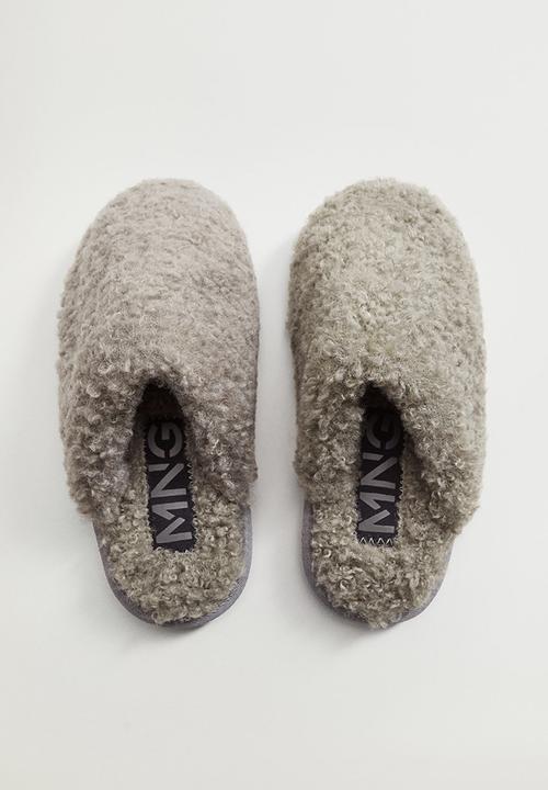 MANGO - Teddy slipper - medium blue