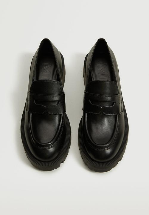 MANGO - Ron leather loafer - black