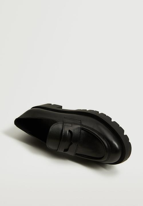 MANGO - Ron leather loafer - black