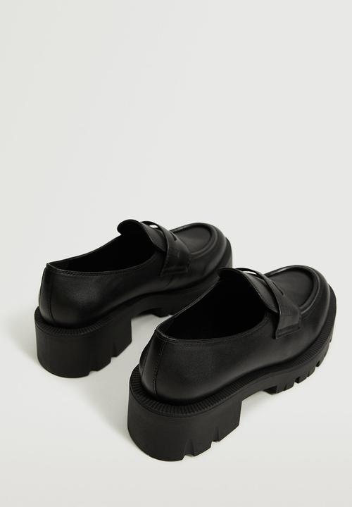 MANGO - Ron leather loafer - black