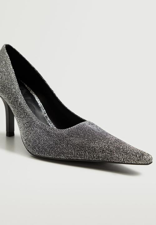 MANGO - Sole1 shiny court heel - silver
