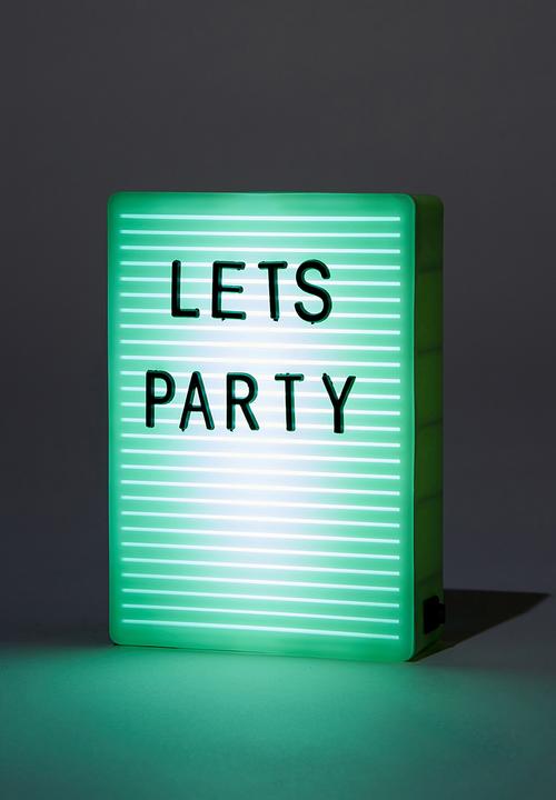 Typo - Micro light box - spring mint pegboard