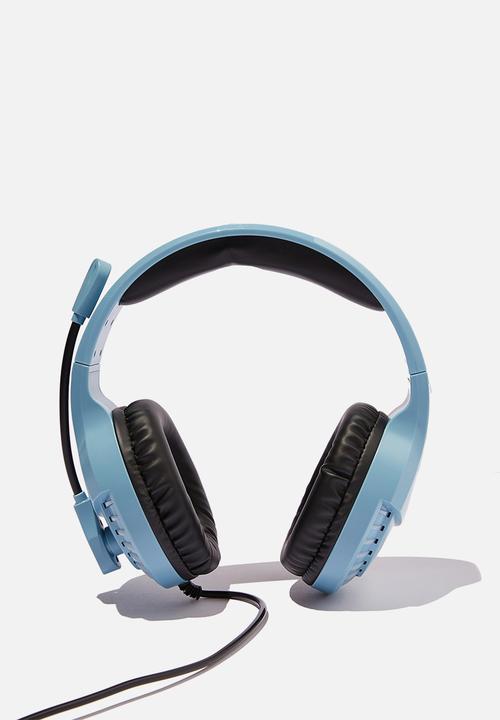 Typo - Mic drop led headphone - blue