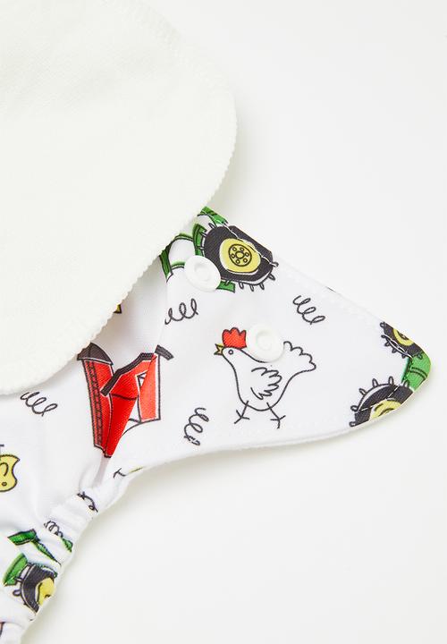 Bamboo Baby - Fancypants all in one nappy - farm yard print 