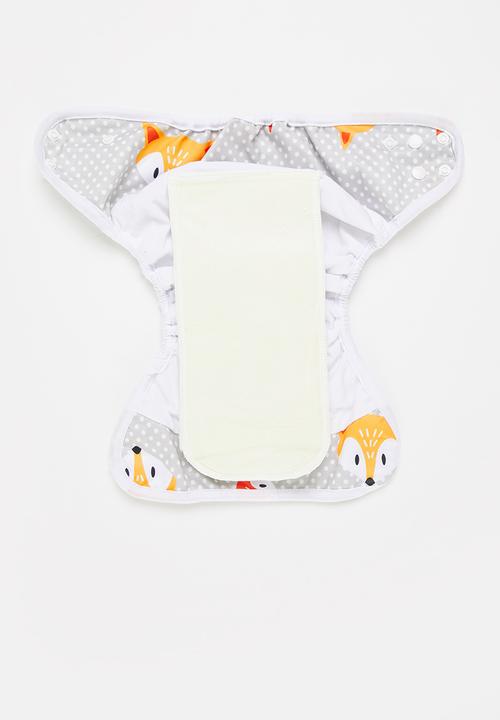 Bamboo Baby - All in one nappy - foxy print