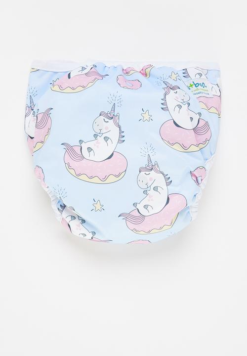 Bamboo Baby - All in one nappy - unicorn print 