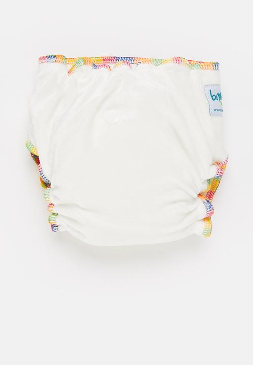 Bamboo Baby - Newborn fitted night time nappy - white