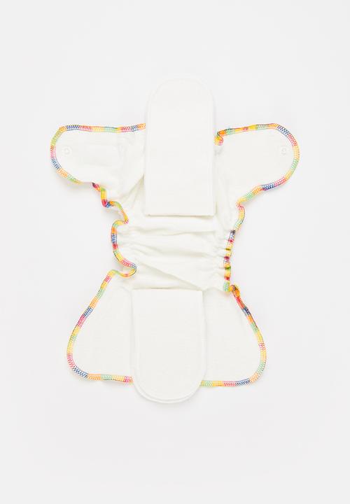 Bamboo Baby - Newborn fitted night time nappy - white